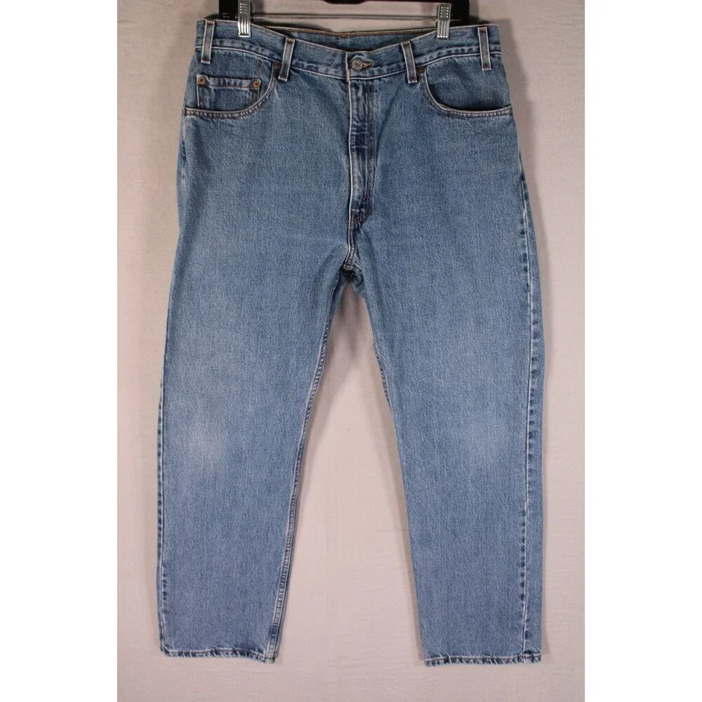 Vintage Levis 505 Regular Fit Straight Leg Jeans Men 36x30 Y2K Mexico Distressed